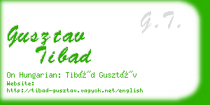 gusztav tibad business card